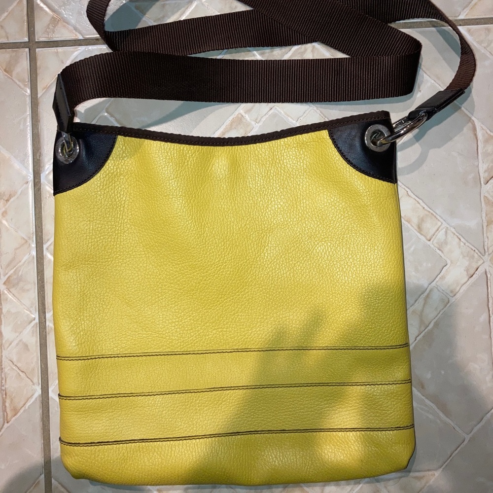 Italian pebbled leather crossbody